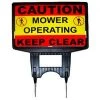 No Brand Caution Mower Operating Ground Sign Safety Signs