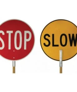 No Brand Stop / Slow Lollipop Sign Safety Signs